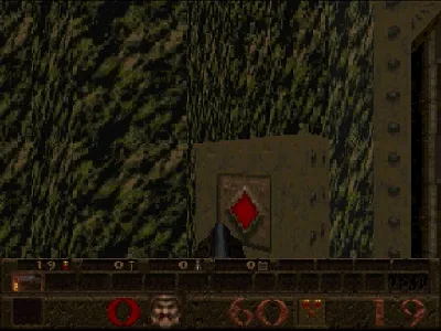Quake gameplay screenshot on Saturn