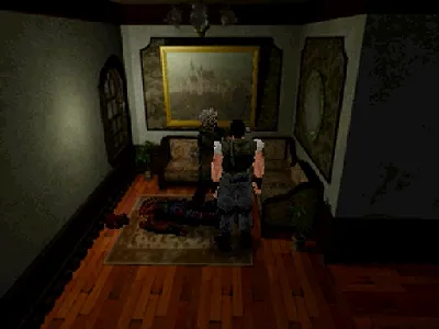 Resident Evil gameplay screenshot on Saturn