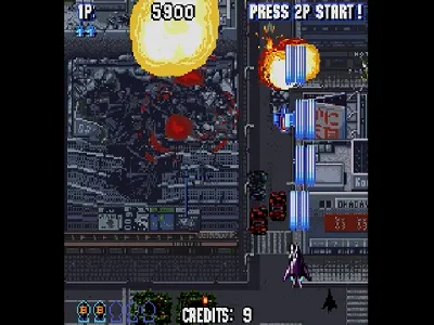 Sonic Wings Special gameplay screenshot on Saturn