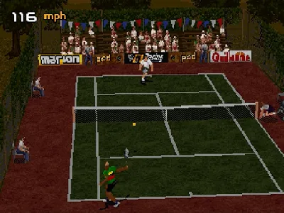 Tennis Arena gameplay screenshot on Saturn