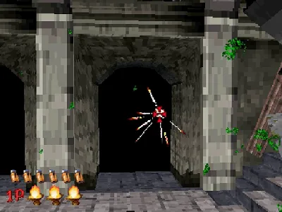 The House of the Dead gameplay screenshot on Saturn