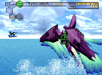 Thunder Force V gameplay screenshot on Saturn