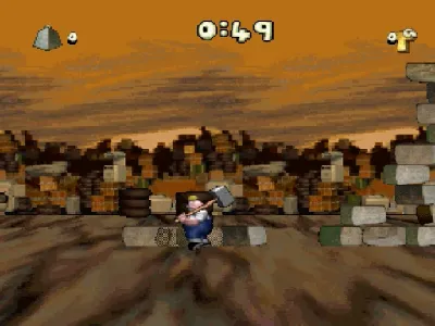 Trash It gameplay screenshot on Saturn