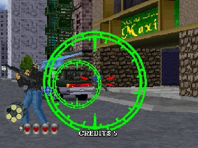 Virtua Cop 2 gameplay screenshot on Saturn