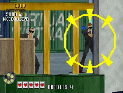 Virtua Cop gameplay screenshot on Saturn