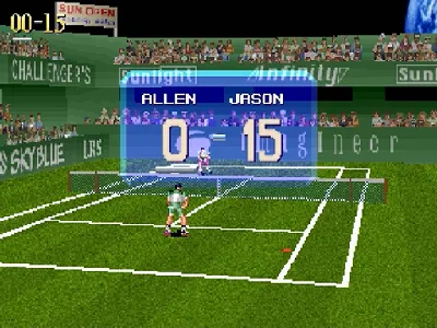 Virtual Open Tennis gameplay screenshot on Saturn