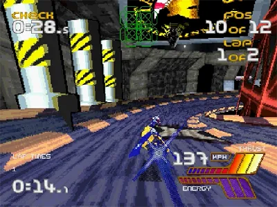 Wipeout 2097 gameplay screenshot on Saturn