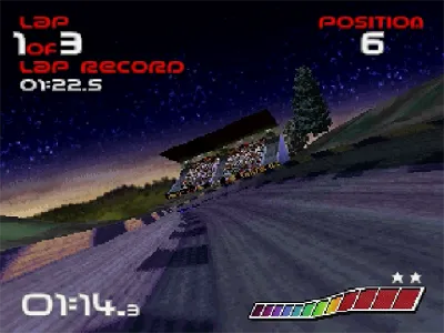 Wipeout gameplay screenshot on Saturn