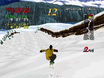 Zap! Snowboarding Trix gameplay screenshot on Saturn