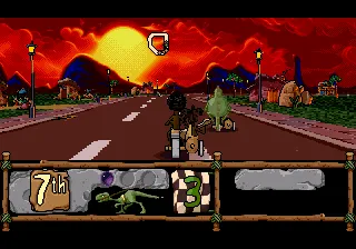 BC Racers gameplay screenshot on 32X