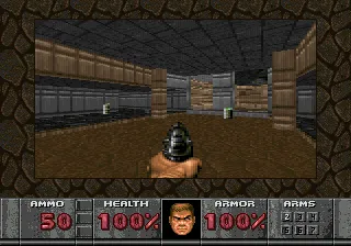 Doom gameplay screenshot on 32X