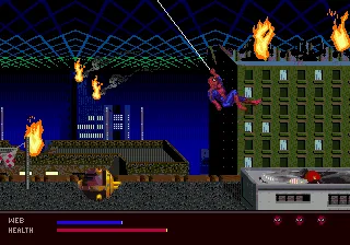 The Amazing Spider-Man: Web of Fire gameplay screenshot on 32X