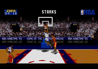 ESPN NBA Hangtime '95 gameplay screenshot on Sega CD