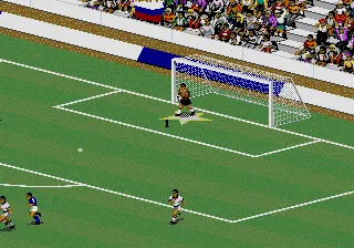 FIFA International Soccer gameplay screenshot on Sega CD