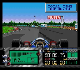 Formula One World Championship: Beyond the Limit gameplay screenshot on Sega CD