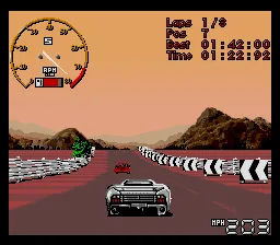 Jaguar XJ220 gameplay screenshot on Sega CD