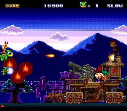 Keio Flying Squadron gameplay screenshot on Sega CD
