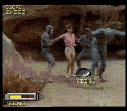 Mighty Morphin Power Rangers gameplay screenshot on Sega CD