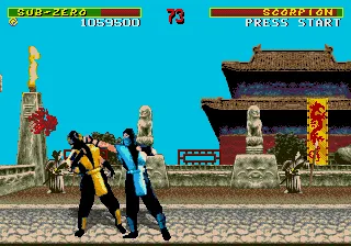 Mortal Kombat gameplay screenshot on Sega CD