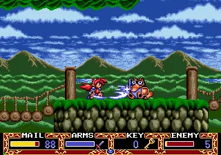 Popful Mail gameplay screenshot on Sega CD