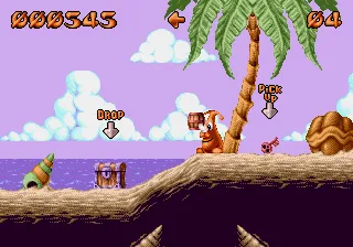 Puggsy gameplay screenshot on Sega CD