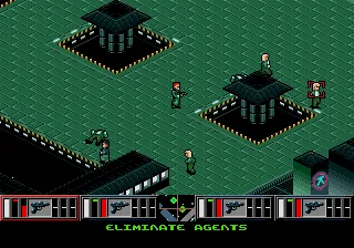 Syndicate gameplay screenshot on Sega CD