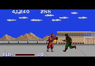 The Ninja Warriors gameplay screenshot on Sega CD