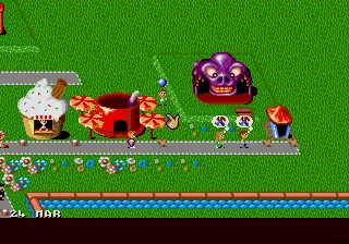 Theme Park gameplay screenshot on Sega CD