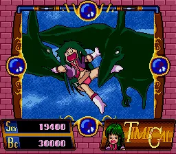 Time Gal gameplay screenshot on Sega CD