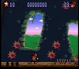 Aero the Acro-Bat 2 gameplay screenshot on SNES
