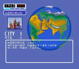 Aerobiz gameplay screenshot on SNES
