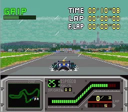 Aguri Suzuki F-1 Super Driving gameplay screenshot on SNES