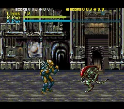 Alien vs. Predator gameplay screenshot on SNES