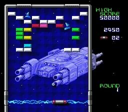 Arkanoid gameplay screenshot on SNES