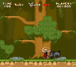Asterix gameplay screenshot on SNES