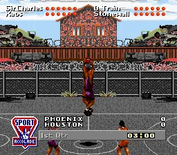 Barkley Shut Up and Jam! gameplay screenshot on SNES