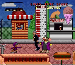 Bebe's Kids gameplay screenshot on SNES