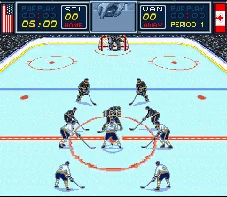 Brett Hull Hockey '95 gameplay screenshot on SNES