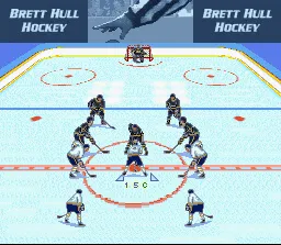 Brett Hull Hockey gameplay screenshot on SNES