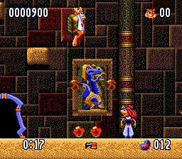 Bubsy 2 gameplay screenshot on SNES