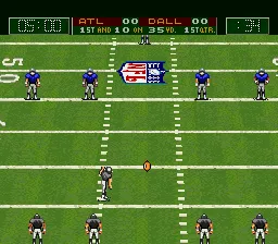 Capcom's MVP Football gameplay screenshot on SNES