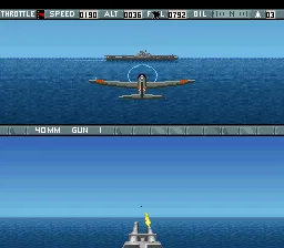 Carrier Aces gameplay screenshot on SNES