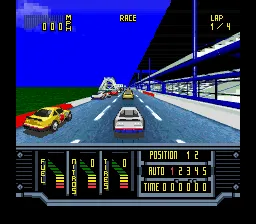 Circuit USA gameplay screenshot on SNES