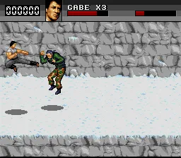 Cliffhanger gameplay screenshot on SNES