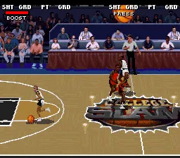 College Slam gameplay screenshot on SNES