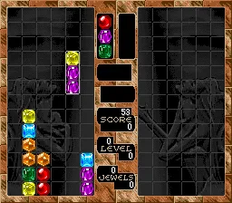 Columns gameplay screenshot on SNES
