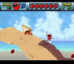 Cool Spot gameplay screenshot on SNES