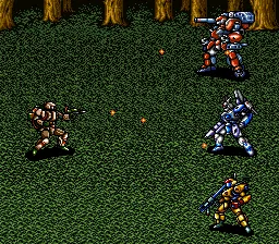 Cyber Knight II: Chikyū Teikoku no Yabō gameplay screenshot on SNES