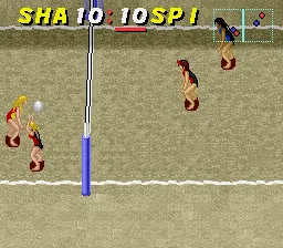 Dig & Spike Volleyball gameplay screenshot on SNES