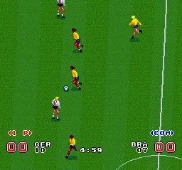 Dino Dini's Goal gameplay screenshot on SNES